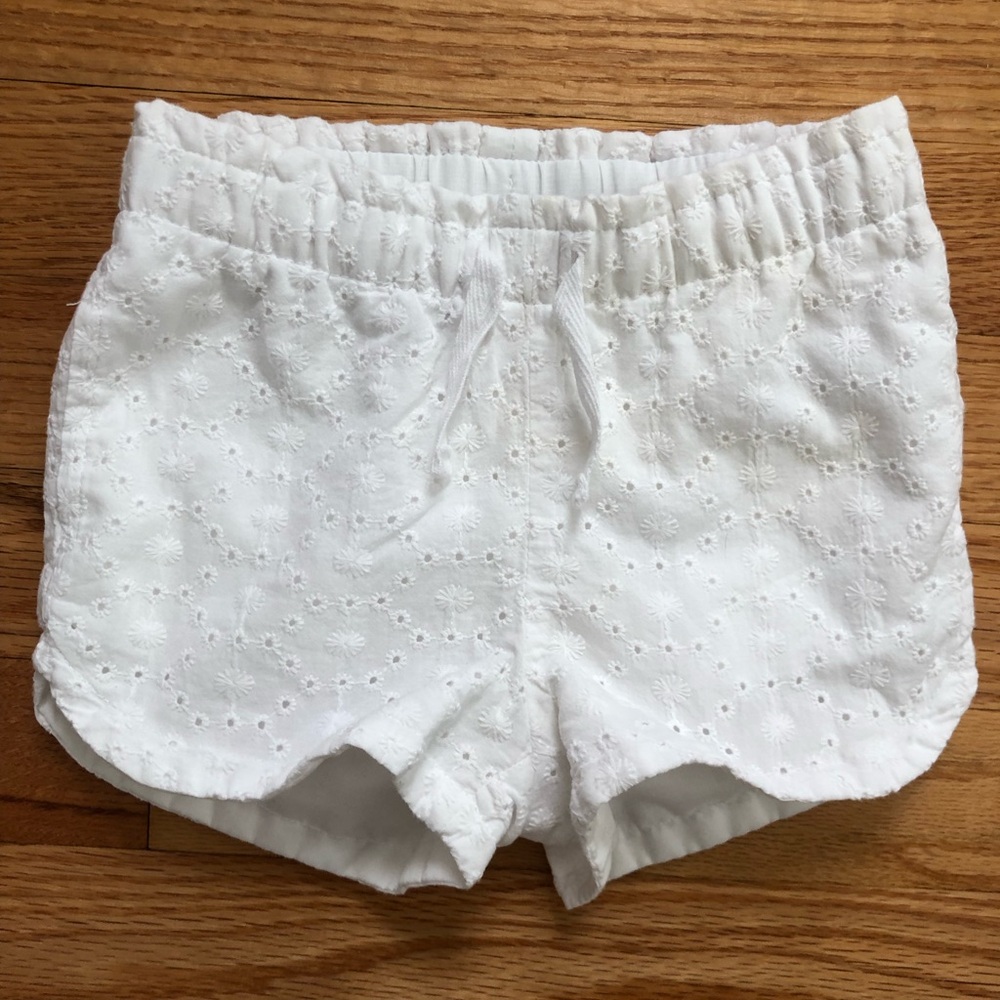 Cat & Jack White Eyelet Drawstring Shorts - Picture 2 of 8